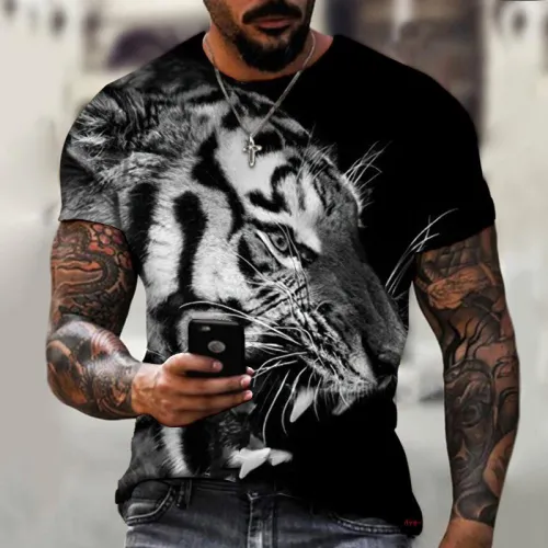 Mens Tiger Graphic T-Shirt