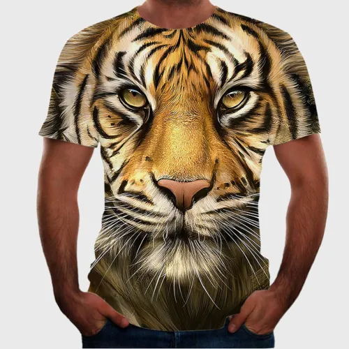3D Tiger Face T-Shirt