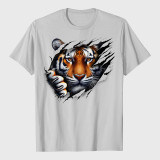 Retro Spirit Tiger Face T-Shirt