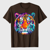 Colorful Tiger Graphic T-Shirt