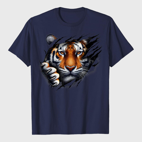 Retro Spirit Tiger Face T-Shirt