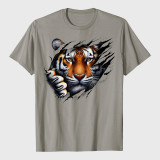 Retro Spirit Tiger Face T-Shirt