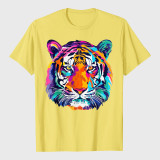 Colorful Tiger Graphic T-Shirt