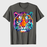 Colorful Tiger Graphic T-Shirt