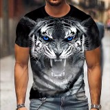 Cool Mens Tiger Print T-Shirt