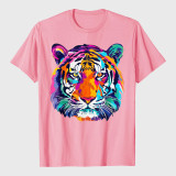 Colorful Tiger Graphic T-Shirt