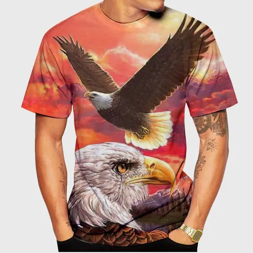 Novelty Mens Eagle Graphic T-Shirt