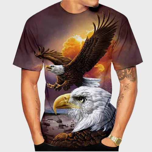Mens Eagle Graphic T-Shirt
