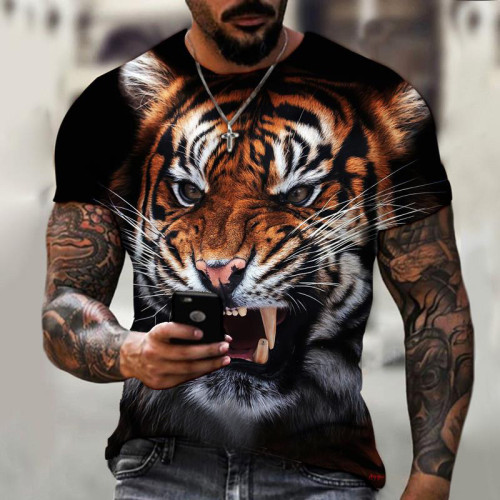Mens Roar Tiger Graphic T-Shirt