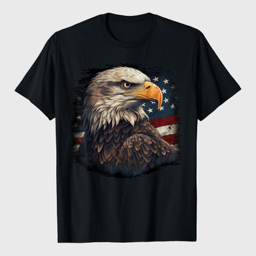 Bald Eagle US American Flag 4th Of July Proud Patriotic T-Shirt