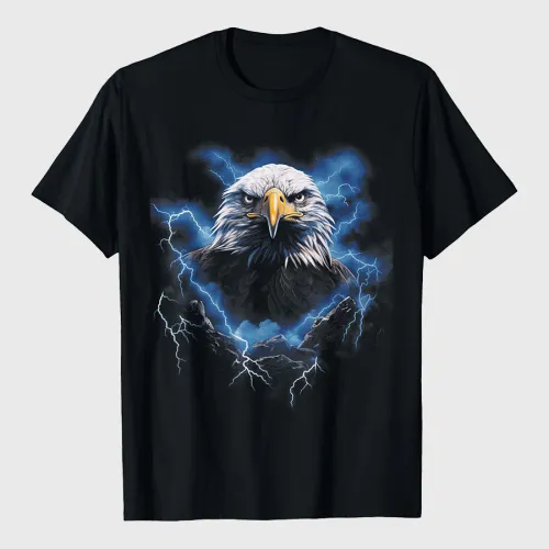 Lightning Bald Eagle T-Shirt