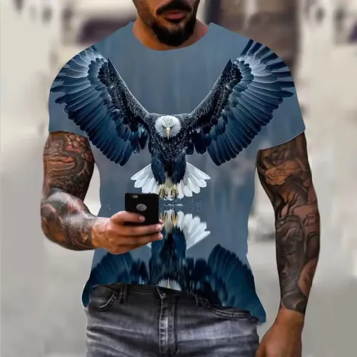 Wild Bald Eagle Printed T-Shirt