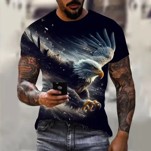 Cool Bald Eagle Graphic T-Shirt