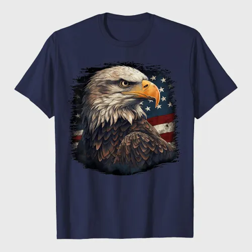 Bald Eagle US American Flag 4th Of July Proud Patriotic T-Shirt