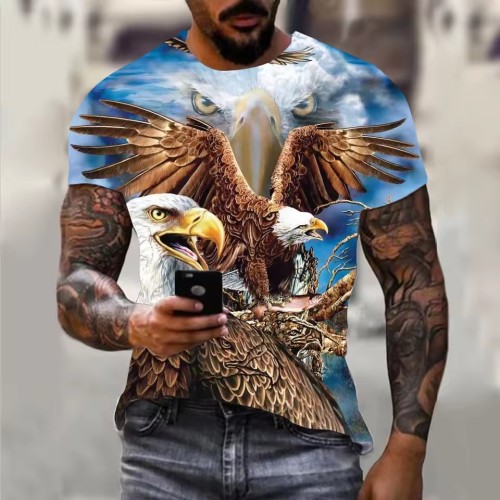 American Bald Eagle Printed T-Shirt