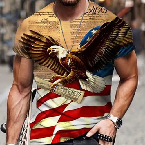 Flag Eagle Graphic T-Shirt