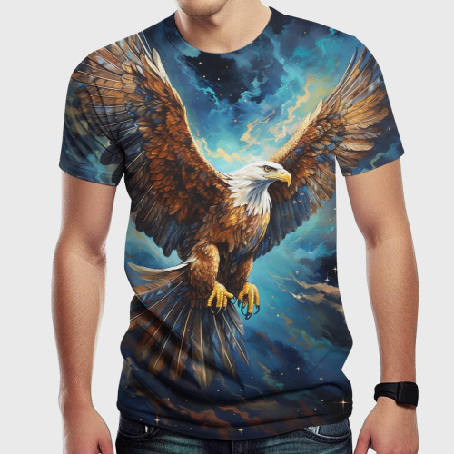 Cool Bald Eagle Graphic T-Shirt