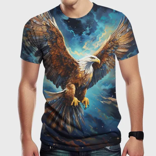 Cool Bald Eagle Graphic T-Shirt