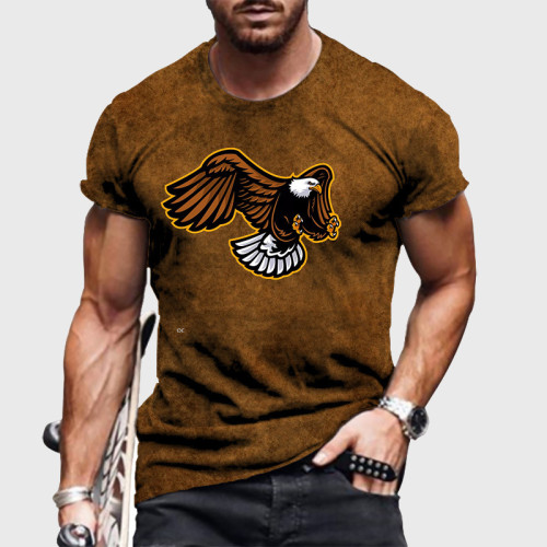Cartoon Eagle Graphic T-Shirt