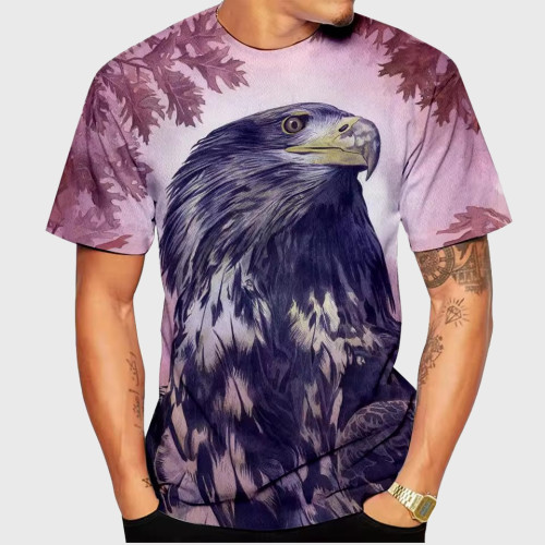 Eagle Leaves Printed T-Shirt