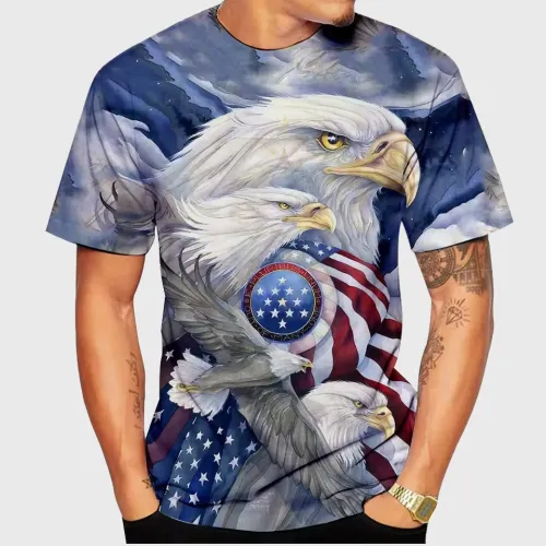 Eagle Soldier Printed T-Shirt