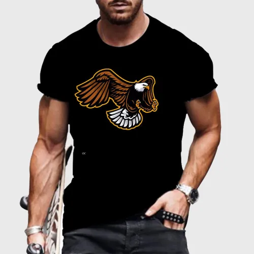 Cartoon Eagle Graphic T-Shirt