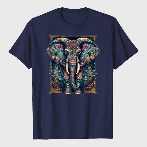 Mandala Elephant Indian Elephant T-Shirt