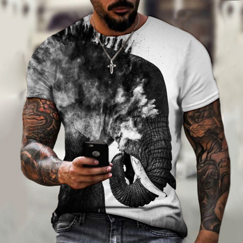Mens Elephant Graphic T-Shirt