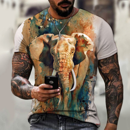 Watercolor Elephant Art Print T-Shirt