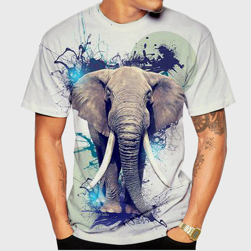 Watercolor Elephant Graphic T-Shirt