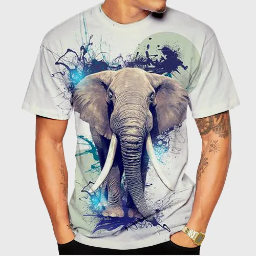 Watercolor Elephant Graphic T-Shirt
