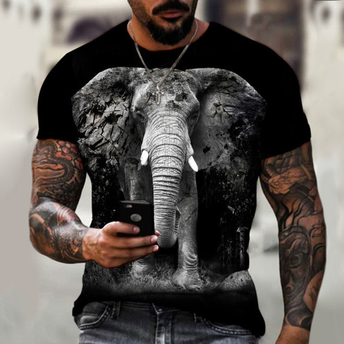 3D Elephant Graphic T-Shirt