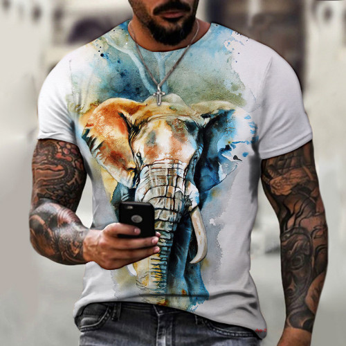 Watercolor Elephant Art Print T-Shirt