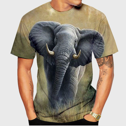Wild Elephant Graphic T-Shirt