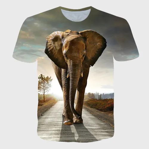 Unisex Elephant Print T-Shirt