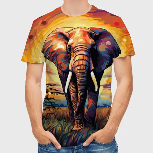 Elephant Art Print T-Shirt