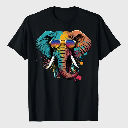 Cute Colorful Elephant Lover T-Shirt