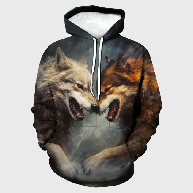 Yin Yang Wolf Hoodie