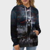 Night Moon Wolf Hoodie
