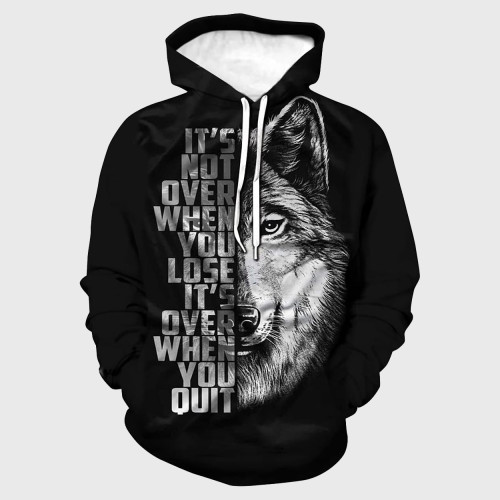 Black Wolf Graphic Hoodie