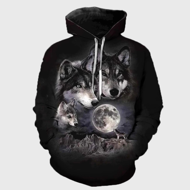 Three Wolves Moon Hoodie