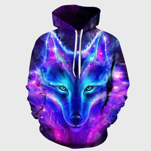 Galaxy Wolf Graphic Hoodie