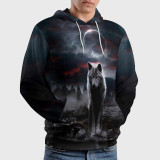 Night Moon Wolf Hoodie