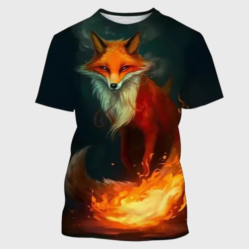 Fire Red Fox Graphic T-Shirt