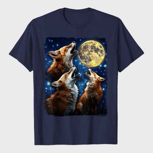 Foxes Howling At Moon Fox T-Shirt