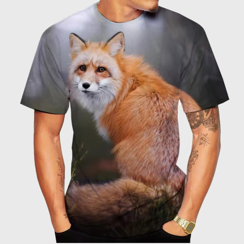 Wild Red Fox Print T-Shirt