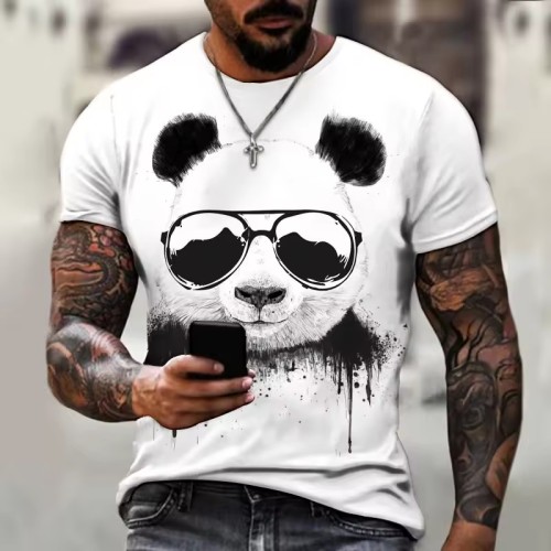 Panda With Sunglasses White T-Shirt