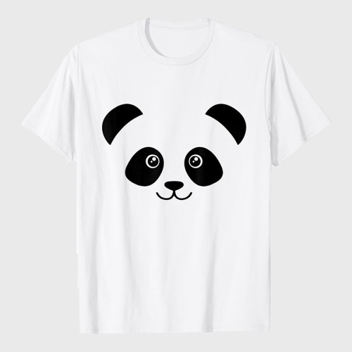 Cute Little Panda Face Design T-Shirt
