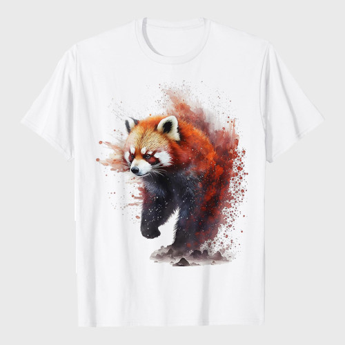 Red Panda Animal Print Art Red Panda T-Shirt