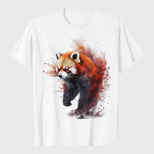 Red Panda Animal Print Art Red Panda T-Shirt